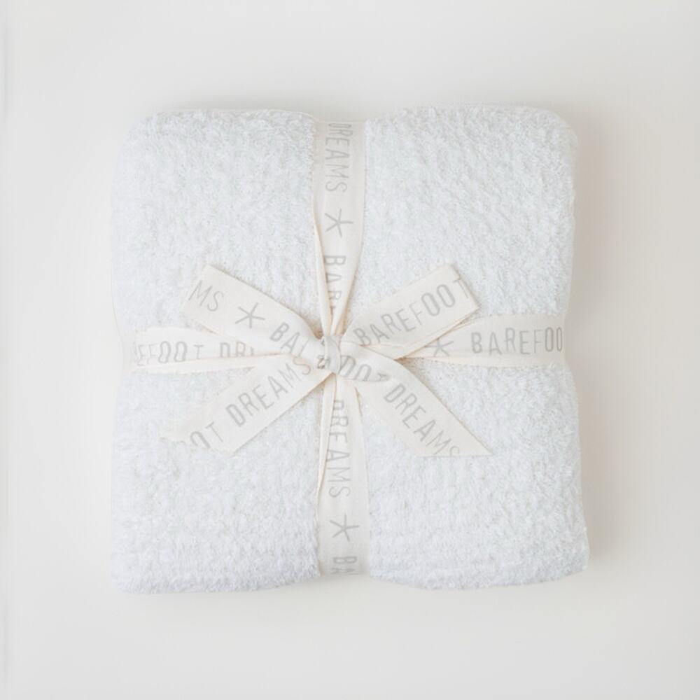 Barefoot Dreams CozyChic Throw Blanket Color: Cream | Size: 54” X 72” | New